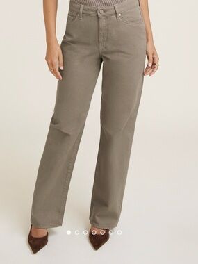 Dynamite Straight-Leg Jeans in Taupe